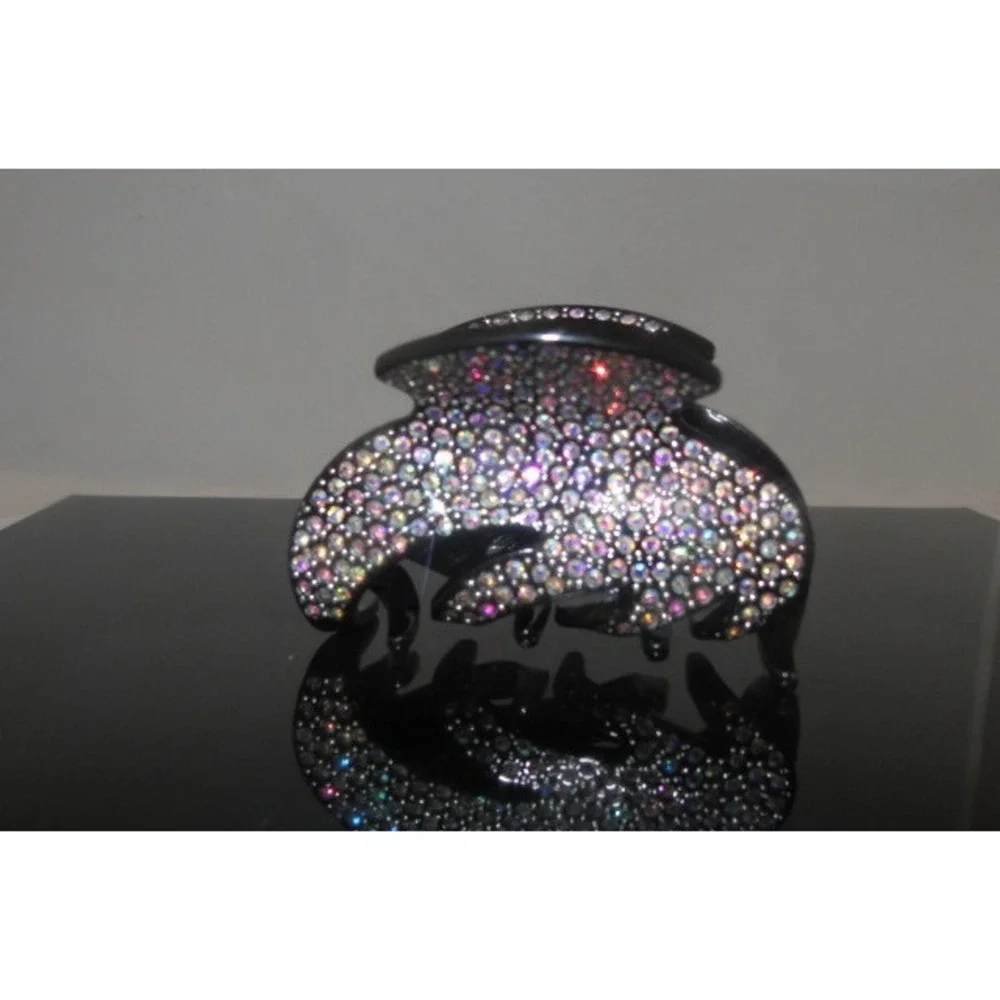 New Gorgeous‎ embroidered Hair Clip Claw w Shinny Crystals Hair Accessories